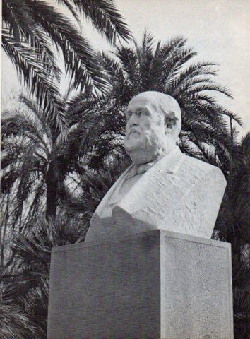 LAMINA V28050: Busto de Manuel Mila i Fontanals por Manuel Fuxa, Barcelona