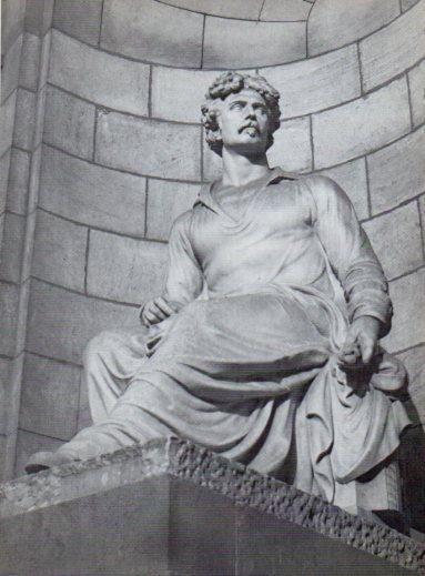 LAMINA V28061: Estatua de Maria Fortuny i Marsal, Barcelona