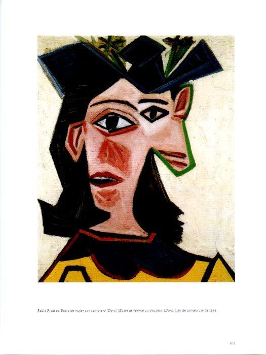 LAMINA V27972: Busto de mujer con sombrero por Picasso
