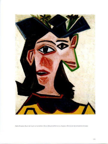 LAMINA V27972: Busto de mujer con sombrero por Picasso