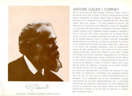 LAMINA V28083: Antoni Gaudi 
