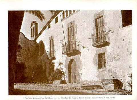LAMINA V28085: Fachada de la Masia de los Condes de Guell