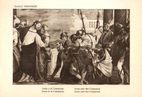 LAMINA V28187: Jesus y el Centurion por Paolo Veronese