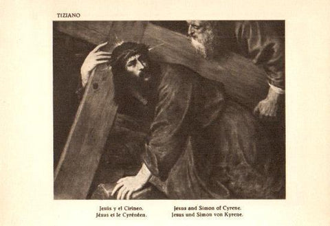 LAMINA V28186: Jesus y el Cirineo por Tiziano