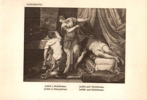 LAMINA V28185: Judith y Holofernes por Tintoretto