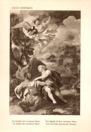 LAMINA V28169: La muerte del centauro Neso por Lucca Giordano