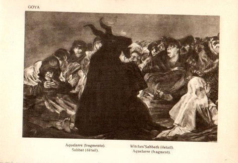 LAMINA V28173: Aquelarre fragmento por Goya
