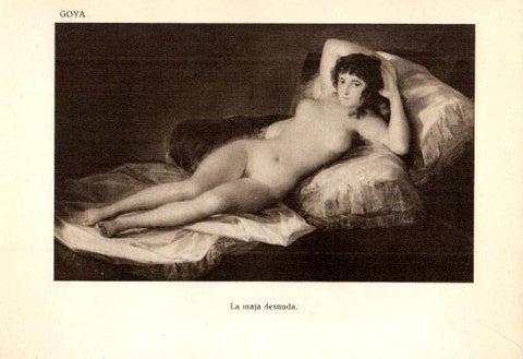 LAMINA V28178: La maja desnuda por Goya