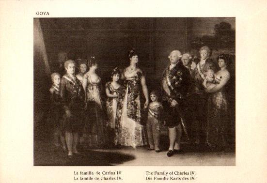 LAMINA V28181: La familia de Carlos IV por Goya