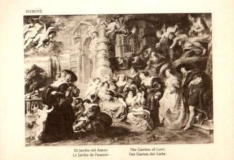 LAMINA V28182: El jardin del Amor por Rubens