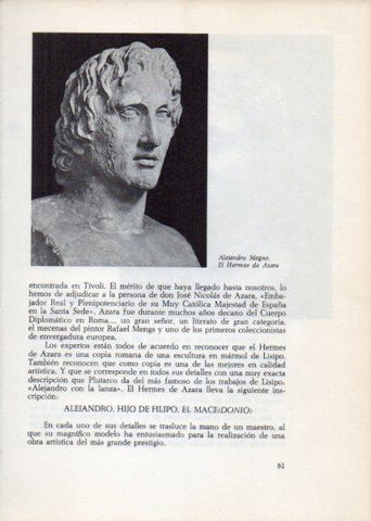 LAMINA V28210: Alejandro Magno, el Hermes de Azara