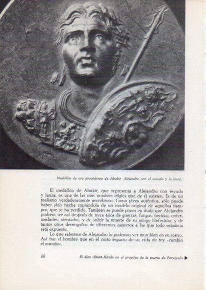 LAMINA V28213: Alejandro con escudo y lanza medallon de Abukir