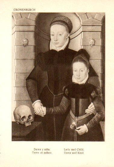 LAMINA V28166: Dama y niña por Cronenburch