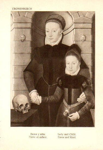 LAMINA V28166: Dama y niña por Cronenburch
