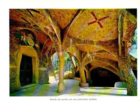 LAMINA V28106: Iglesia de la Colonia Guell. Boveda del porche