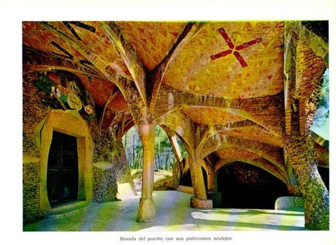 LAMINA V28106: Iglesia de la Colonia Guell. Boveda del porche