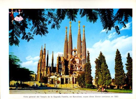 LAMINA V28117: Vista general de la Sagrada Familia, Barcelona