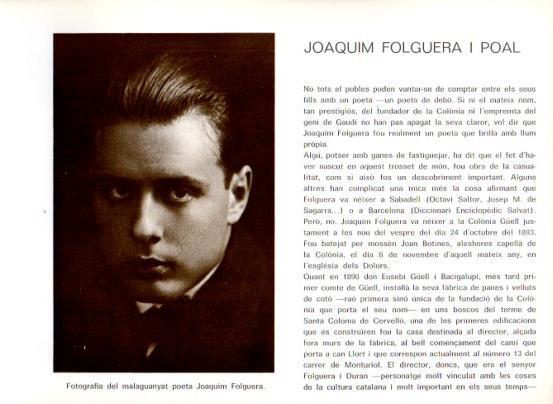 LAMINA V28087: Joaquim Folguera i Poal