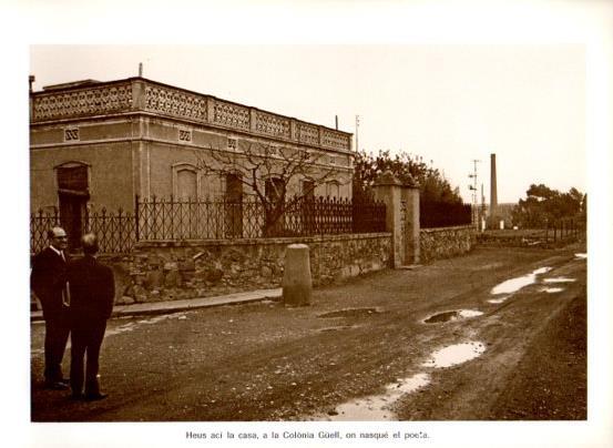 LAMINA V28088: Casa donde nacio Joaquim Folguera en la Colonia Guell