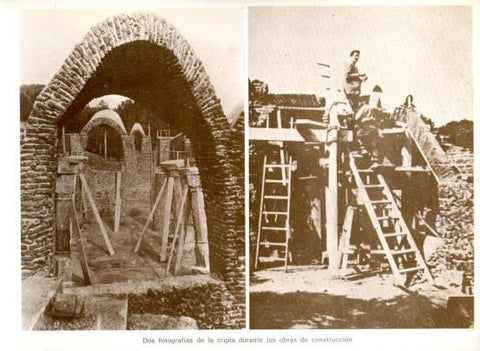 LAMINA V28091: Iglesia de la Colonia Guell. Obras de la contruccion de la cripta