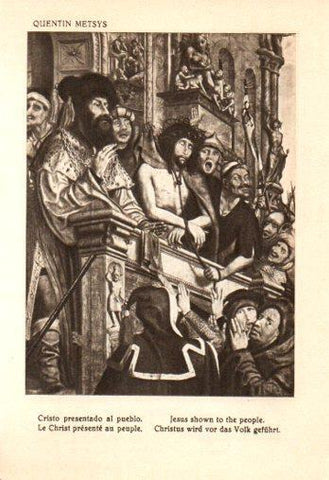 LAMINA V28126: Cristo presentando al pueblo por Quentin Metsys