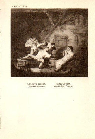 LAMINA V28157: Concierto rustico por Van Ostade