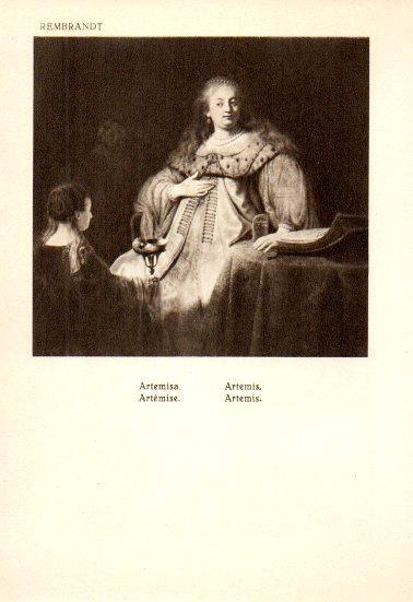 LAMINA V28156: Artemisa por Rembrandt