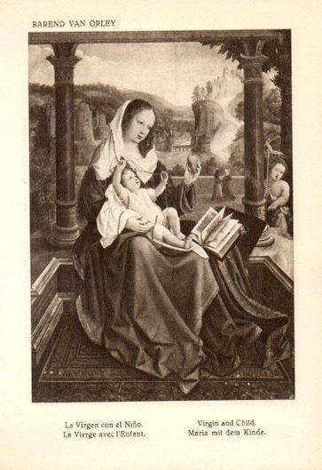 LAMINA V28129: La Virgen con el Niño por Barend van Orley
