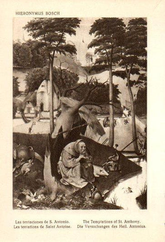 LAMINA V28130: Las tentaciones de S. Antonio por Hieronymus Bosch