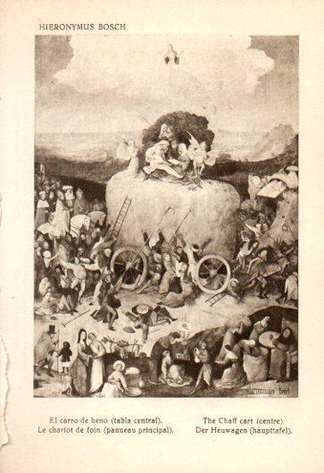 LAMINA V28131: El carro de heno, tabla central por Hieronymus Bosch