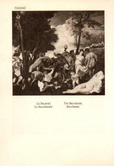 LAMINA V28139: La Bacanal por Tiziano