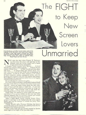LAMINA 34441: Fred MacMurray, Lillian Lamont, Dick Powell y Joan Blondell