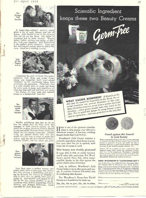 LAMINA 34439: Publicidad de crema Germ-Free