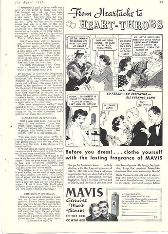 LAMINA 34438: Publicidad de talco Mavis