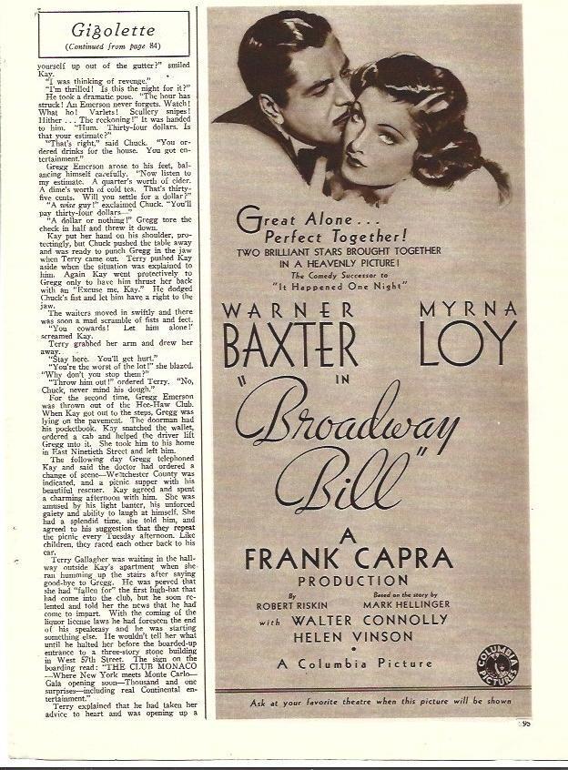 LAMINA 34421: Cartel de Broadway Bill