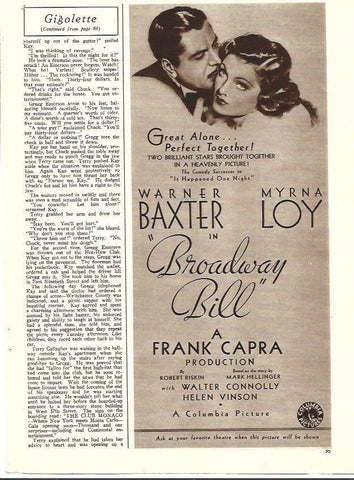 LAMINA 34421: Cartel de Broadway Bill