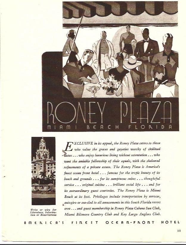 LAMINA 34424: Publicidad del hotel Roney Plaza de Miami