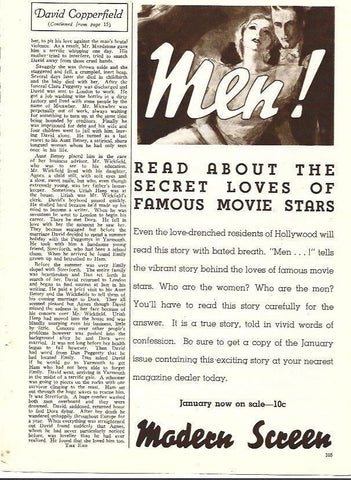 LAMINA 34426: Publicidad de Modern Screen