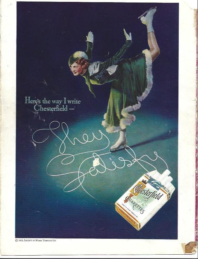 LAMINA 34431: Contraportada con Chesterfield publicidad