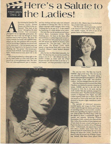 LAMINA 34513: Norma Shearer y Loretta Young
