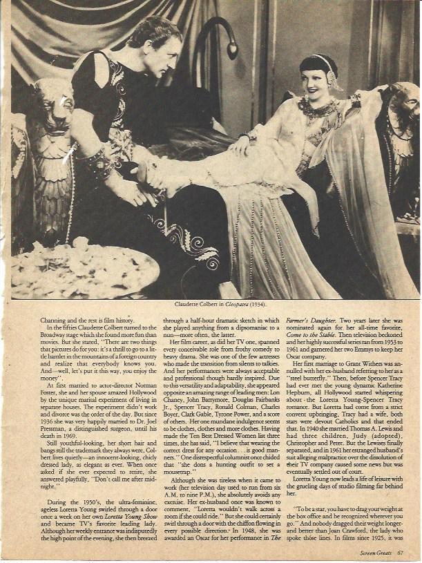 LAMINA 34514: Claudette Colbert en Cleopatra