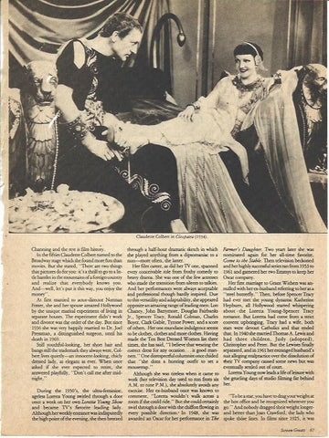 LAMINA 34514: Claudette Colbert en Cleopatra