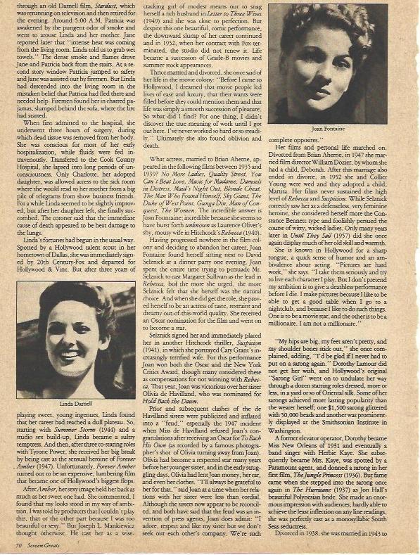 LAMINA 34515: Joan Fontaine y Linda Darnell