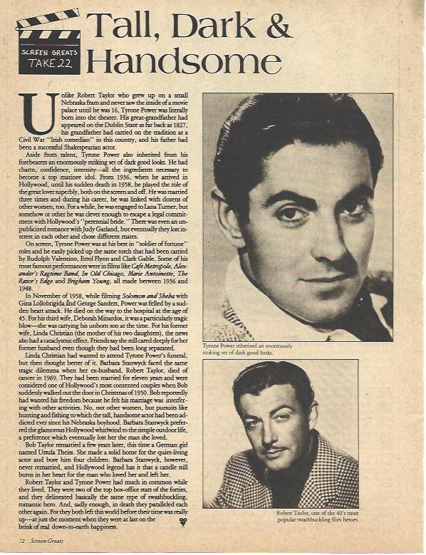 LAMINA 34516: Tyrone Power y Robert Taylor