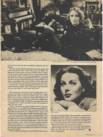 LAMINA 34518: Marlene Dietrich y Hedy Lamarr
