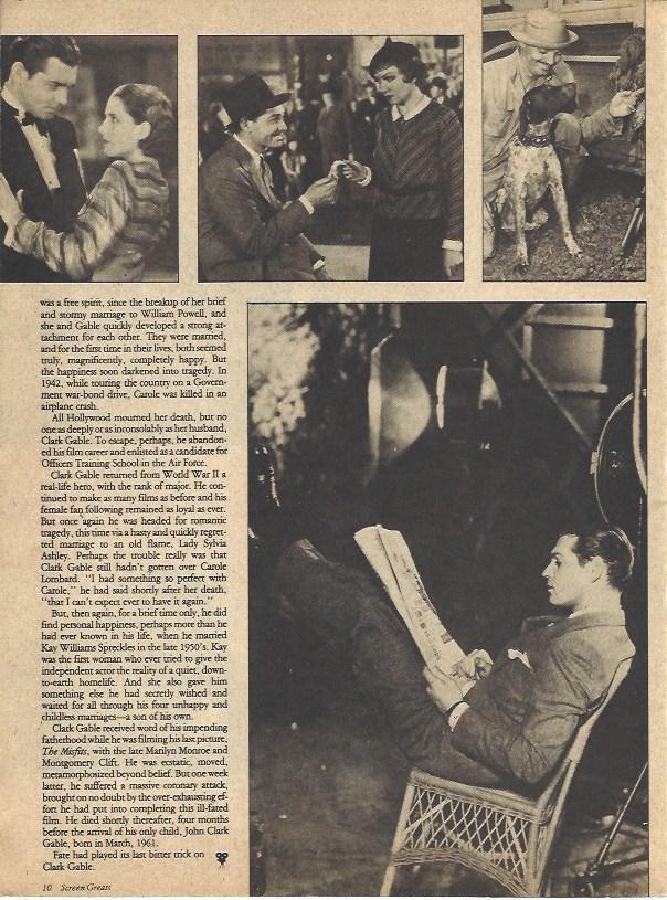 LAMINA 34486: Clark Gable en diferentes peliculas