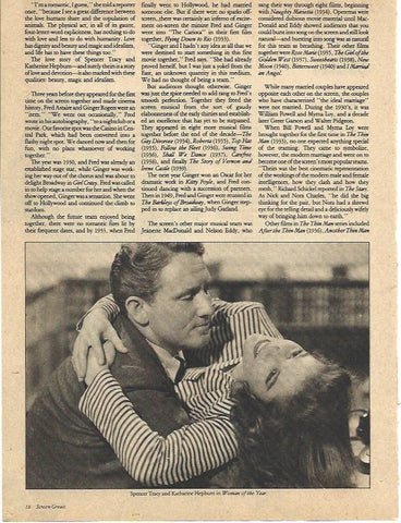 LAMINA 34490: Spencer Tracy y Katherine Hepburn