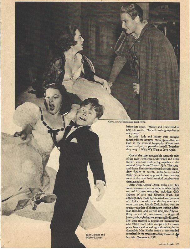 LAMINA 34492: Olivia de Havilland, Errol Flynn y Judy Garland