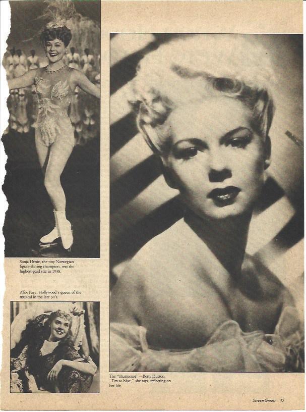 LAMINA 34499: Betty Hutton, Sonja Henie y Alice Faye