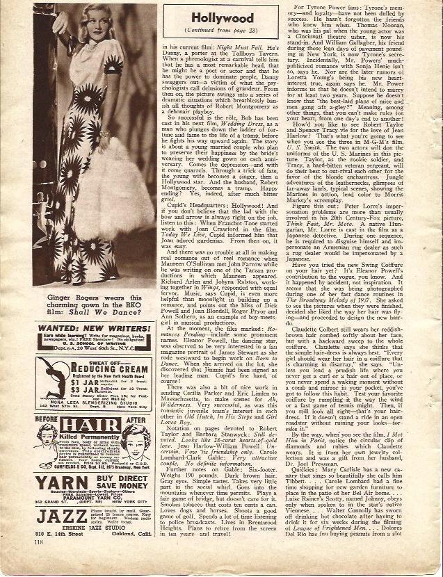 LAMINA 34344: Ginger Rogers en Shall we dance?